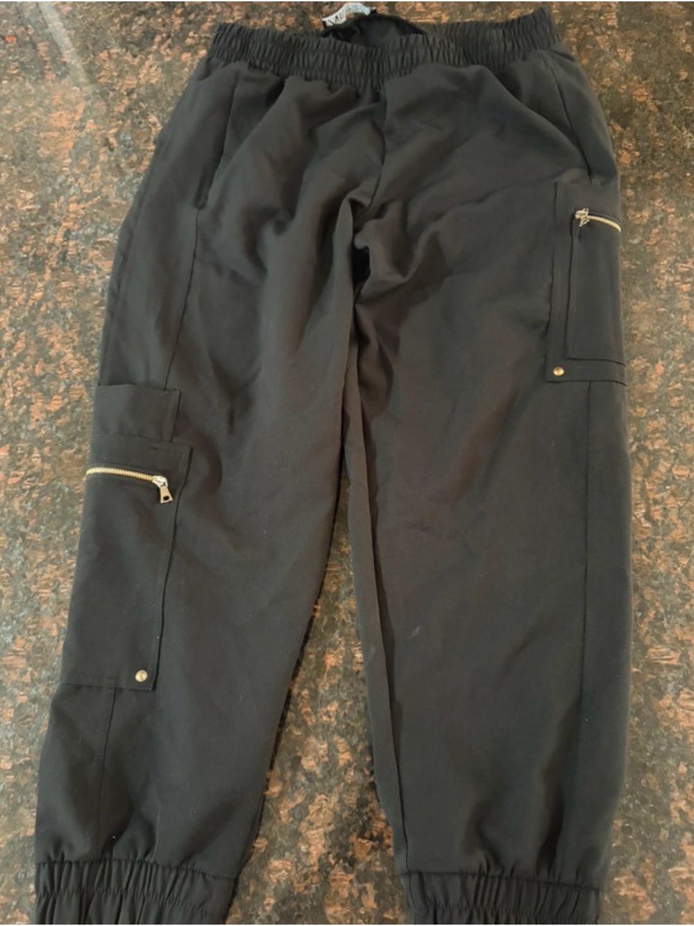Zara Woman’s Black Cargo Jogger Pants - Elastic Cuff Comfort XL